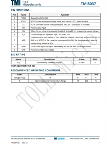 TMI8037  500mA LNB-電源與控製電壓 調節器