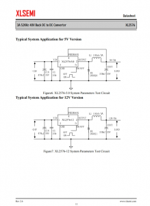XL2576T-12E1  3A 52KHz 40V 降压 DC-DC 转换器