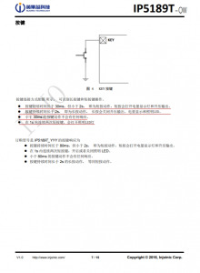 IP5189T 2.1A 充电 2. A放电集成 DCP 功能移动电源 SOC