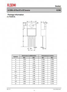 XL2596T-5.0E1  3A 150KHz 40V 降壓 DC-DC 轉換器