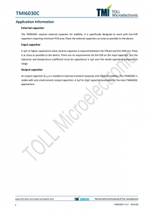 TMI6030C-28  300mA, Low IQ, High PSRR LDO Regulators in SOT23  