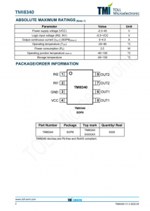 TMI8340  30V 4A H-桥接