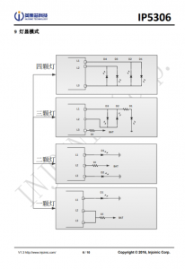 IP5306  2.1A 充电 2.4 A 放电高集成度移动电源 SOC