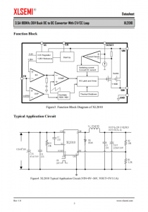 XL2010E1   3.5A 180KHz 36V Buck DC to DC Converter With CV/CC Loop  