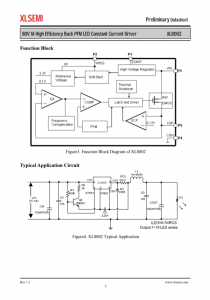 XL8002E1  80V 1A 高效降压 PFM LED 恒流驱动器