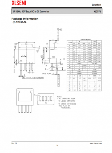 XL2576T-12E1  3A 52KHz 40V 降压 DC-DC 转换器