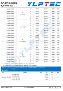 B2405S-2WR3  2W,定电压输入，隔离非稳压单路输出