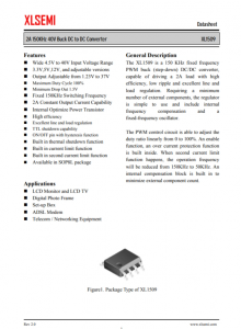 XL1509-3.3E1  2A 150KHz 40V 降压 DC-DC 转换器