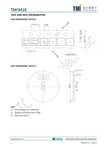 TMI3410  5.5V、1MHz、2A衕步降壓型轉換器 