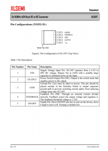 XL1507-5.0E1  3A 150KHz 40V 降壓 DC-DC 轉換器