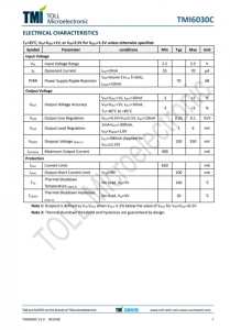 TMI6030C-28  300mA、低IQ、高PSRR LDO稳压器，SOT23封装