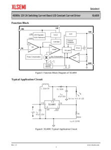 XL6001E1  400KHz 32V 2A 開關電流陞壓 LED 恆流驅動器