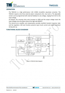 TMI3101  2.3MHz、6V/1.0A衕步降壓型 轉爐