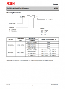 XL2596T-ADJE1  3A 150KHz 40V 降壓 DC-DC 轉換器