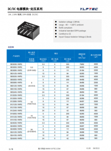 B2405S-1WR3  输入电压21.6V~26.4V 输出电压5V输出功率1W200mA 