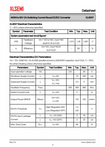 XL6007E1  400KHz 60V 2A开关电流升压DC/DC转换器