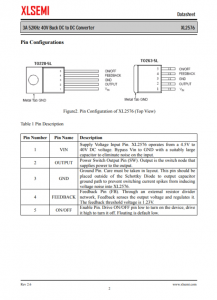 XL2576T-5.0E1   3A 52KHz 40V 降压 DC-DC 转换器