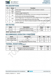 STI9287C   30V输出，5.5V输入，1.2MHz高效率 升压WLED驱动器