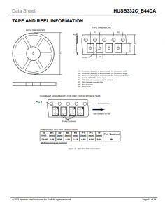 HUSB332C_B44DA  用于USB的eMarker芯片 Type-C数据线