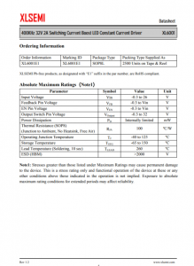 XL6001E1  400KHz 32V 2A 开关电流升压 LED 恒流驱动器