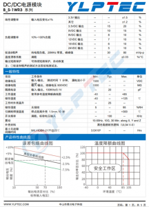 B0303S-1WR3  DC-DC 输入电压2.97V~3.63V 输出电压3.3V