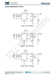 TMI32520  1MHz 18V 2A衕步COT降壓型轉換器 強製PWM操作