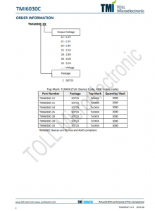 TMI6030C-30   300mA、低IQ、高PSRR LDO稳压器，SOT23封装