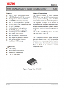 XL6013E1  400KHz 60V 2A 開關電流陞壓 LED 恆流驅動器