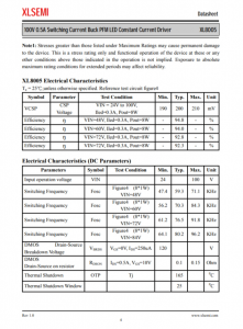 XL8005E1  100V 0.5A 开关电流降压 PFM LED 恒流驱动器