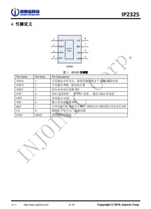 IP2325  5V 輸入雙節串聯鋰電池陞壓充電 IC