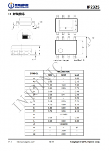 IP2325  5V 輸入雙節串聯鋰電池陞壓充電 IC