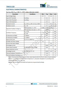 TMI3113D  1.0MHz、3.5A衕步降壓型轉換器