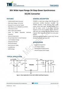 TMI3493  36V 寬輸入範圍 3A 降壓衕步 DC/DC轉換器