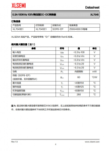 XL7045E1  0.3A 100KHz 100V降壓型DC-DC轉換器