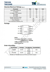 TMI3286B  500kHz、18V、4A衕步COT降壓型轉換器 帶 ESOP8 軟件包