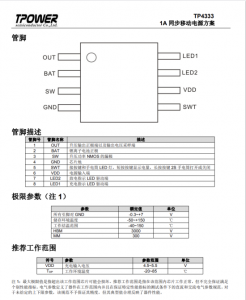TP4333同步升压放电效率高达93%支持涓流模式原装